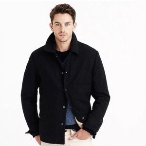 JCrew Navy Skiff Jacket with Sherpa Lining